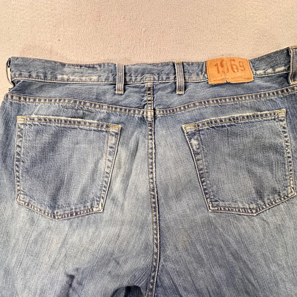 Vintage Y2K Gap 1969 Loose Boot Fit Jeans Mens 40x30 Blue Button Fly Cotton